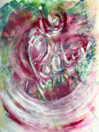 Schilderij getiteld "POETIQUE QUANTIQUE" door Nathalie Bellanger, Origineel Kunstwerk, Acryl