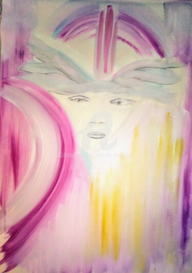 Painting titled "CRÉER" by Nathalie Bellanger, Original Artwork, Acrylic