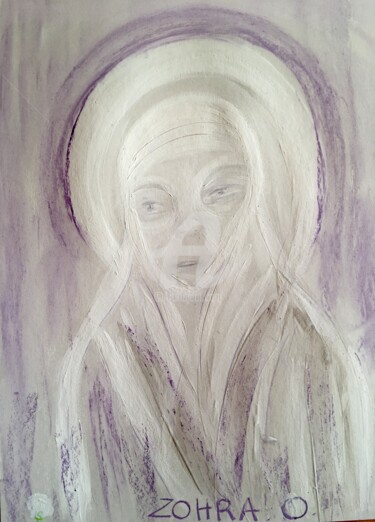 Peinture intitulée "Zohra  O." par Nathalie Bellanger, Œuvre d'art originale, Acrylique