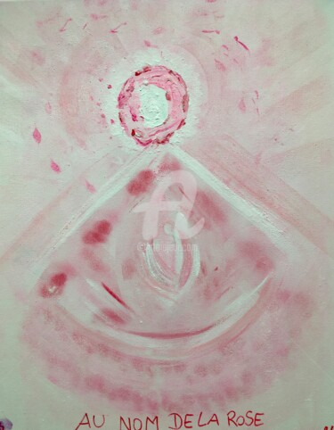 Peinture intitulée "Au Nom de la Rose" par Nathalie Bellanger, Œuvre d'art originale, Acrylique