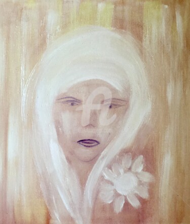 Painting titled "Dans mon Coeur’" by Nathalie Bellanger, Original Artwork, Acrylic