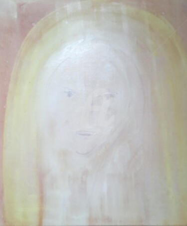 Peinture intitulée "Sainte ♥️" par Nathalie Bellanger, Œuvre d'art originale, Acrylique