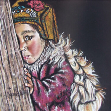 Schilderij getiteld "Original - Pastel…" door Nathalie Bourré (TinaRebou), Origineel Kunstwerk, Pastel