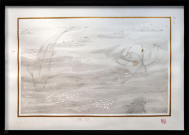 Pintura intitulada "Déclin du printemps" por Nathalie Boyer, Obras de arte originais, Tinta