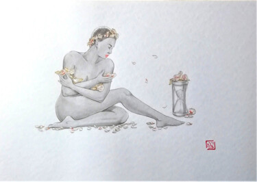 Ζωγραφική με τίτλο "Un jour viendra...-…" από Nathalie Boyer, Αυθεντικά έργα τέχνης, Μελάνι