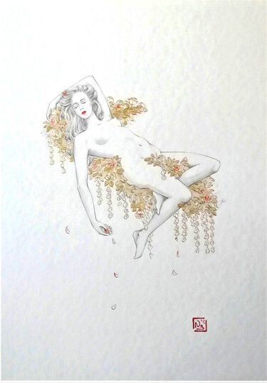 Ζωγραφική με τίτλο "Un jour viendra...-…" από Nathalie Boyer, Αυθεντικά έργα τέχνης, Μελάνι