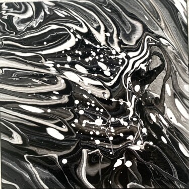 Pintura titulada "profondeurs abyssal…" por Nathalie Caillaud, Obra de arte original, Acrílico Montado en Bastidor de camill…