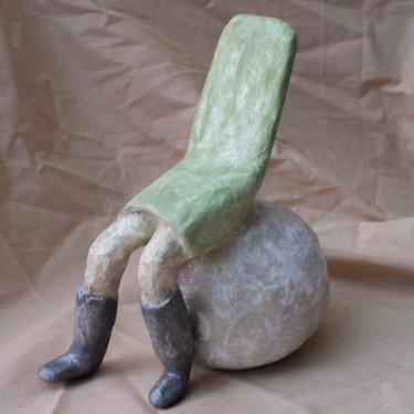 Sculpture titled "Sculpture en papier…" by Nathalie Callenaere, Original Artwork, Paper