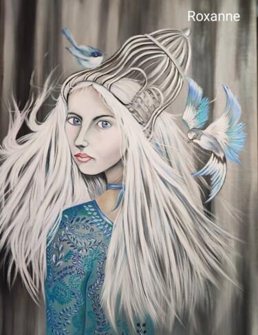 Roxanne Peinture intitulée "Roxanne" par Nathalie Chirade, Œuvre d'art originale, Huile