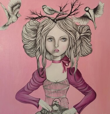 Les jardins de Versailles. Peinture intitulée "Les jardins de Vers…" par Nathalie Chirade, Œuvre d'art originale, Huile