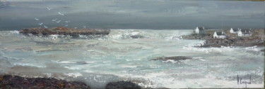 Peinture intitulée "marine bretonne" par Nathalie Coquel Duvillier, Œuvre d'art originale, Huile