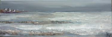 Painting titled "marine bretonne 2" by Nathalie Coquel Duvillier, Original Artwork, Oil