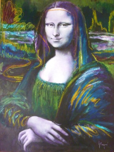 Painting titled "Mona Lisa" by Nathalie Coquel Duvillier, Original Artwork, Acrylic