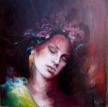 Painting titled ""Le Repos"" by Nathalie Coquel Duvillier, Original Artwork, Oil