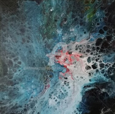 Painting titled "Nébuleuse" by Nathalie Cornet (Les ateliers du 35), Original Artwork, Acrylic