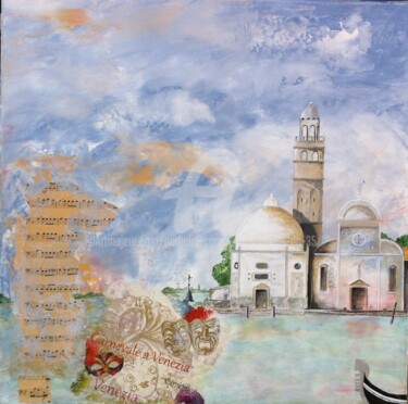 Peinture intitulée "Escapade à Venise" par Nathalie Cornet (Les ateliers du 35), Œuvre d'art originale, Acrylique