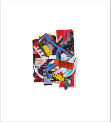 Collages titulada "Collage flottant ab…" por Nathalie Cuvelier Abstraction(S), Obra de arte original, Collages Montado en Al…