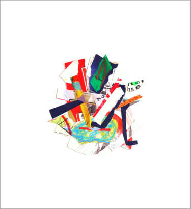 Коллажи под названием "Collage flottant ab…" - Nathalie Cuvelier Abstraction(S), Подлинное произведение искусства, Коллажи У…