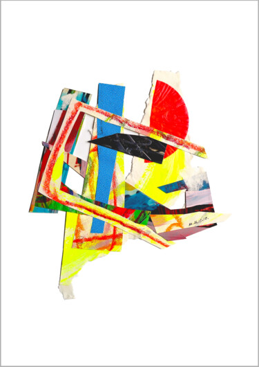 "Collage flottant ab…" başlıklı Kolaj Nathalie Cuvelier Abstraction(S) tarafından, Orijinal sanat, Kolaj Alüminyum üzerine m…