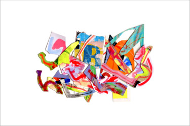 Kolaże zatytułowany „B.cause…” autorstwa Nathalie Cuvelier Abstraction(S), Oryginalna praca, Akryl Zamontowany na Aluminium