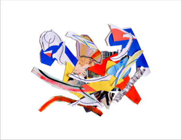 Коллажи под названием "Orange 6" - Nathalie Cuvelier Abstraction(S), Подлинное произведение искусства, Коллажи Установлен на…