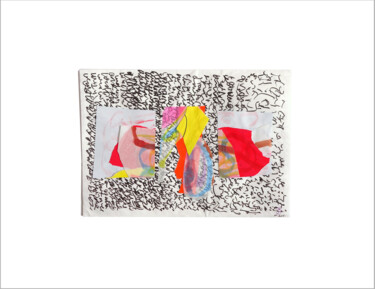 Collagen mit dem Titel "Pauvres mots dits !" von Nathalie Cuvelier Abstraction(S), Original-Kunstwerk, Collagen