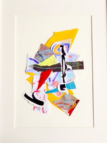 Collages intitolato "Free Jazz 1" da Nathalie Cuvelier Abstraction(S), Opera d'arte originale, Collages