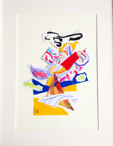 Kolaże zatytułowany „Free Jazz 3” autorstwa Nathalie Cuvelier Abstraction(S), Oryginalna praca, Kolaże