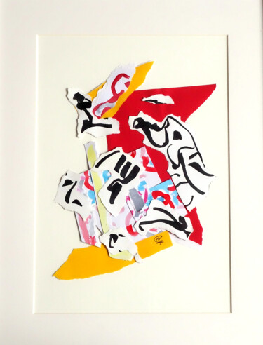 Collages titled "Free Jazz 6" by Nathalie Cuvelier Abstraction(S), Original Artwork, Collages