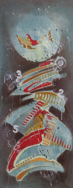 Pintura titulada "Rythmes" por Nathalie Denis, Obra de arte original, Oleo Montado en Bastidor de camilla de madera