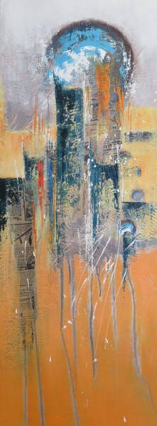 Картина под названием "Récits du monde" - Nathalie Denis, Подлинное произведение искусства, Масло Установлен на Деревянная р…