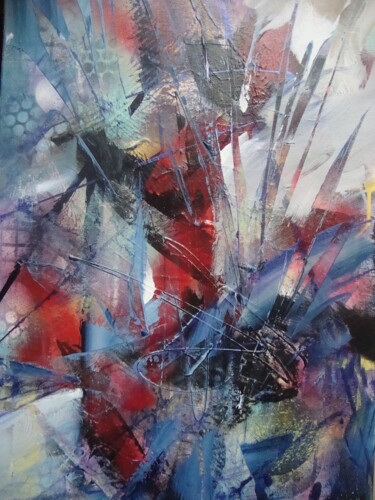 Painting titled "Surface II (détail)" by Nathalie Dugarin Desaulty, Original Artwork