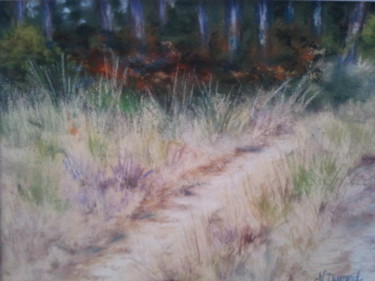 Painting titled ""A l'orée du bois"" by Nathalie Durand (Ndpastelart), Original Artwork, Pastel