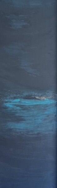Painting titled "Dubaï blueWaters" by Nathalie Fernandes (Natys), Original Artwork, Acrylic Mounted on Wood Stretcher frame