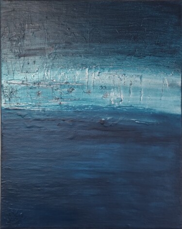 Painting titled "La rivière" by Nathalie Fernandes (Natys), Original Artwork, Acrylic Mounted on Wood Stretcher frame
