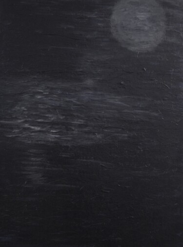 Schilderij getiteld "La Luna" door Nathalie Fernandes (Natys), Origineel Kunstwerk, Acryl