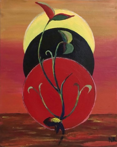 Pittura intitolato ""Eclipse"" da Natalia Rigatto, Opera d'arte originale, Acrilico