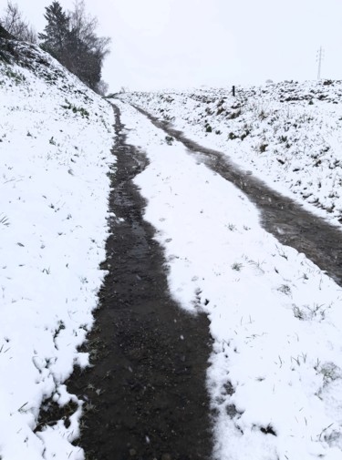 Photographie intitulée "Ma route hivernale" par Nathy ... (Nathy), Œuvre d'art originale, Photographie non manipulée