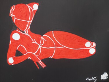 Pintura titulada "L intelligence arti…" por Nathy ... (Nathy), Obra de arte original, Acrílico Montado en Bastidor de camill…