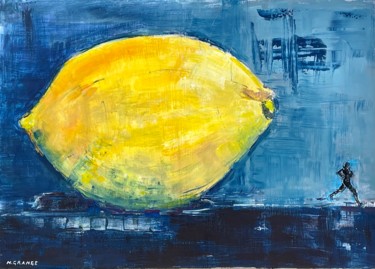 "le beau citron" başlıklı Tablo Nathalie Grange tarafından, Orijinal sanat, Akrilik Ahşap Sedye çerçevesi üzerine monte edil…