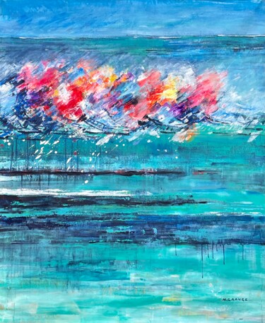 Peinture intitulée "la marée 3" par Nathalie Grange, Œuvre d'art originale, Acrylique