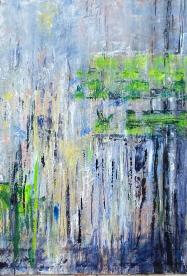 Painting titled "forêt magique 2" by Nathalie Grange, Original Artwork, Acrylic Mounted on Wood Stretcher frame