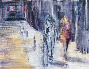 l'invité 3 Peinture intitulée "l'invité 3" par Nathalie Grange, Œuvre d'art originale, Acrylique Monté sur Châssis