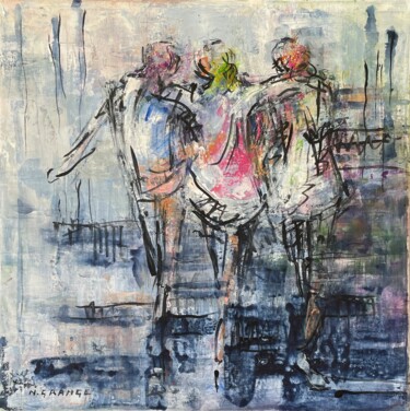 Картина под названием "frivolité 3" - Nathalie Grange, Подлинное произведение искусства, Акрил Установлен на Деревянная рама…