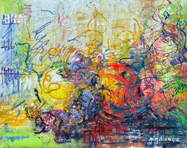 Malerei mit dem Titel "les fruits 2" von Nathalie Grange, Original-Kunstwerk, Acryl
