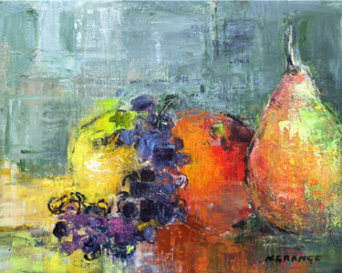 Malarstwo zatytułowany „les fruits” autorstwa Nathalie Grange, Oryginalna praca, Akryl Zamontowany na Drewniana rama noszy