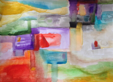 Painting titled "Going Places" by Nathalie Gribinski, Original Artwork, Watercolor
