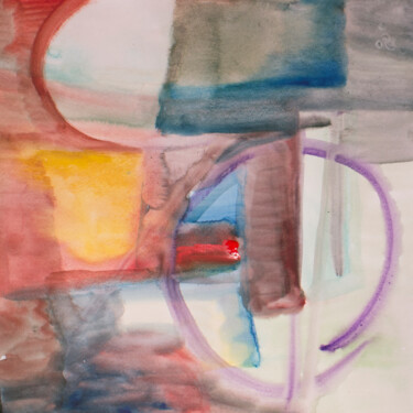 Schilderij getiteld "Encircled" door Nathalie Gribinski, Origineel Kunstwerk, Aquarel