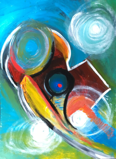 Картина под названием "Bulbs of Joy" - Nathalie Gribinski, Подлинное произведение искусства, Акрил