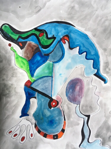 Malerei mit dem Titel "Delicacy" von Nathalie Gribinski, Original-Kunstwerk, Aquarell